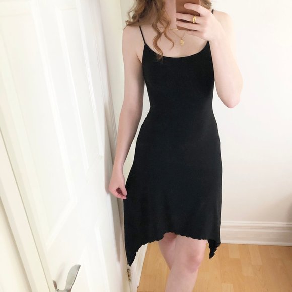 Stunning Vintage Lace Fringe Dark Midi Dress S/M - Picture 4 of 7